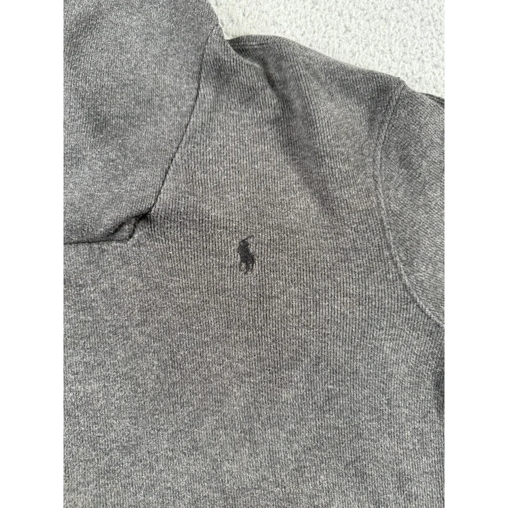 Polo Ralph‎ Lauren Cowl Neck Sweater Mens Large Blue LS Black Pony Shawl Collar